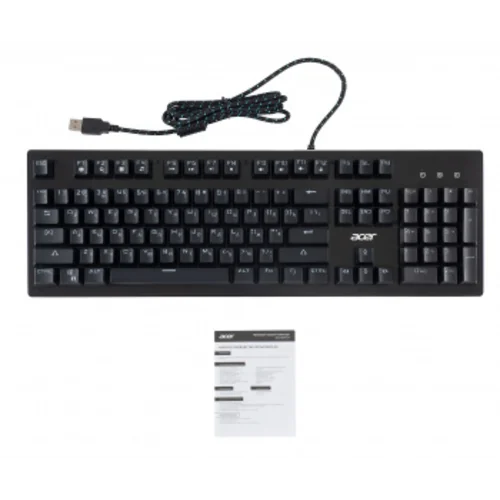 Клавиатура Acer OKW127 механическая черный USB for gamer LED (ZL.KBDEE.00H)