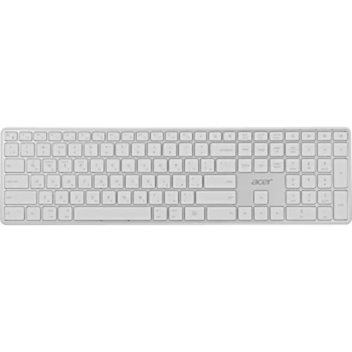 Клавиатура Acer OKR301 белый/серебристый USB беспроводная BT/Radio slim Multimedia (ZL.KBDEE.015)