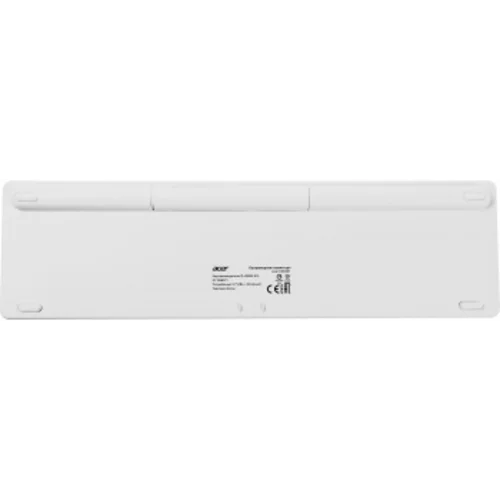 Клавиатура Acer OKR301 белый/серебристый USB беспроводная BT/Radio slim Multimedia (ZL.KBDEE.015)