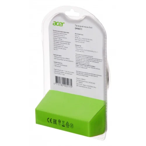Мышь Acer OMW011 черный/синий оптическая (1200dpi) USB (3but)