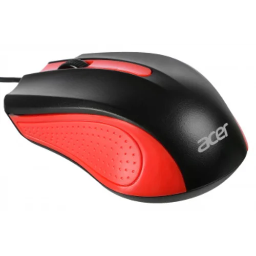 Мышь Acer OMW012 черный/красный оптическая (1200dpi) USB (3but)