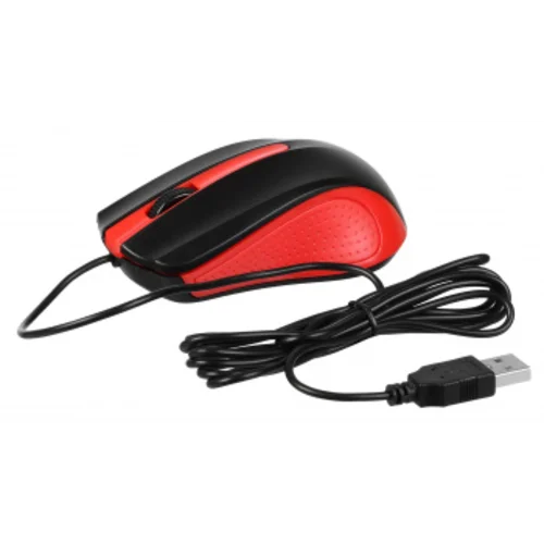 Мышь Acer OMW012 черный/красный оптическая (1200dpi) USB (3but)