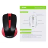 Мышь Acer OMW012 черный/красный оптическая (1200dpi) USB (3but)