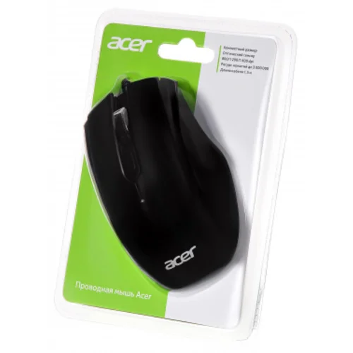 Мышь Acer OMW020 черный оптическая (1600dpi) USB (3but)