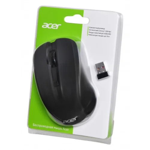 Мышь Acer OMR010 черный оптическая (1200dpi) беспроводная USB (3but)