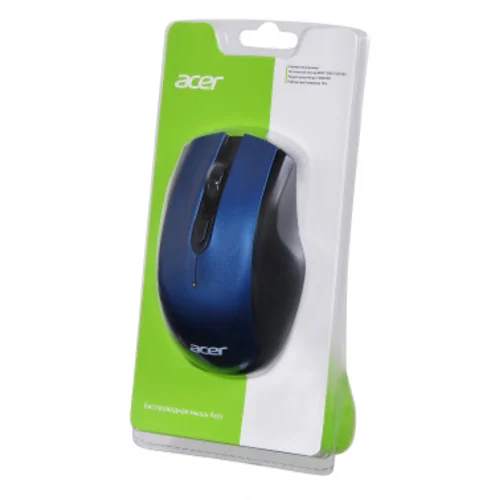 Мышь Acer OMR031 черный/синий оптическая (1600dpi) беспроводная USB (3but)