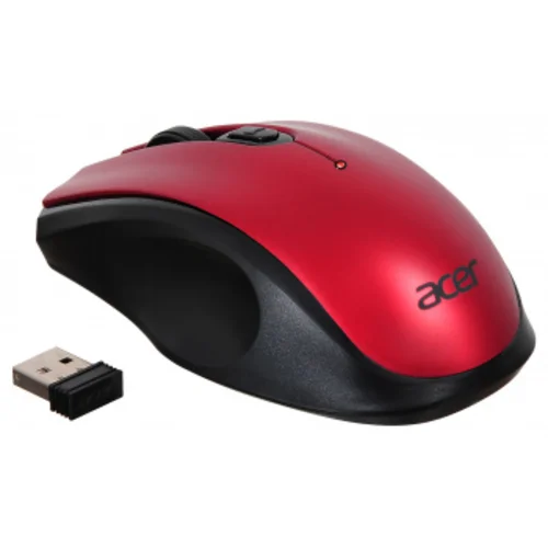 Мышь Acer OMR032 черный/красный оптическая (1600dpi) беспроводная USB (3but)
