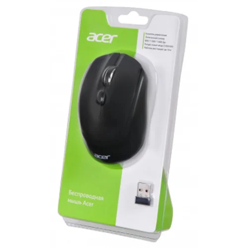 Мышь Acer OMR040 черный оптическая (1600dpi) беспроводная USB (6but)