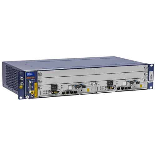 2RU шасси ZTE OLT GPON 10G, 2 слота для установки интерфейсных модулей, 8 GPON портов, DC