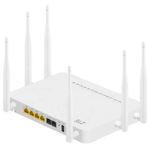 Абонентский терминал ZTE ONT GPON, 4 порта 10/100/1000Base-T, 2 порта POTS, 2,4/5ghz WiFi, USB