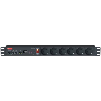 Блок розеток интеллектуальный: Ethernet, 1U 19", 230V, 15A, in: Schuko, out: (6) Schuko