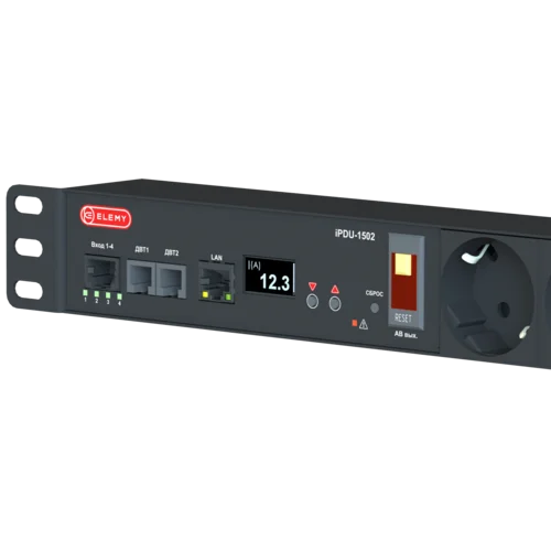 Блок розеток интеллектуальный: Ethernet, 1U 19", 230V, 15A, in: Schuko, out: (6) Schuko