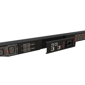 Блок розеток интеллектуальный iPDU-6012: ZeroUnit, 230V, 32А, in IEC60309 P+N+E, out (6) C19; (18) C13 с фиксацией e-lock
