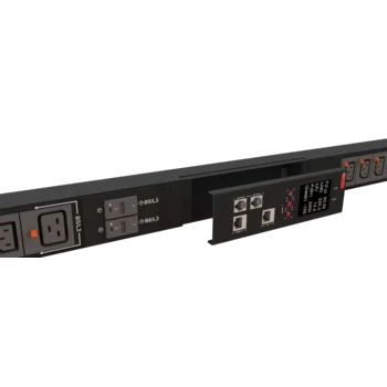 Блок розеток интеллектуальный iPDU-6022: ZeroUnit, 400V, 16А, in IEC60309 3P+N+E, out (6) C19; (18) C13 с фиксацией e-lock
