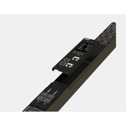 Блок розеток интеллектуальный iPDU-6033: ZeroUnit, 400V, 32А, in IEC60309 3P+N+E, out (6) C19; (36) C13 c фиксацией p-lock