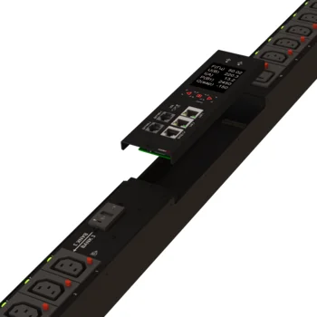 Блок розеток интеллектуальный iPDU-9122: ZeroUnit, 400V, 16А, in IEC60309 3P+N+E, out (3) C19; (27) C13 с фиксацией