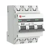 Выключатель автоматический модульный 3п D 2А 4.5кА ВА 47-63 PROxima EKF mcb4763-3-02D-pro