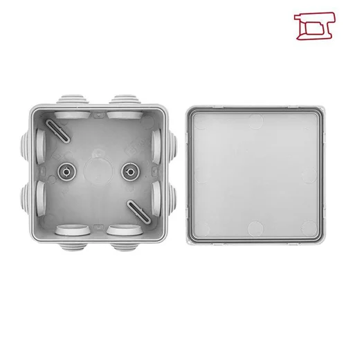 Коробка распаячная КМР-030-031 с крышкой наружная 85х85х40 8 мембранных вводов IP55 EKF plc-kmr-030-