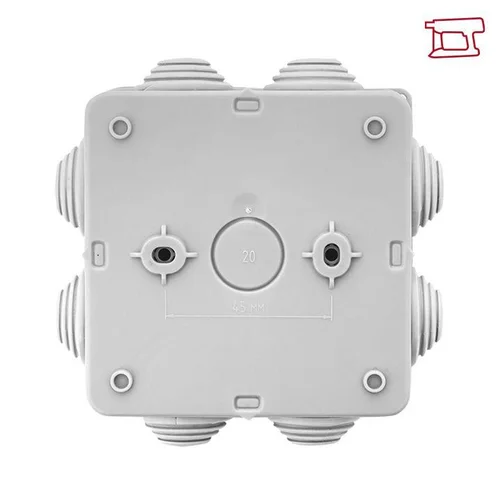 Коробка распаячная КМР-030-031 с крышкой наружная 85х85х40 8 мембранных вводов IP55 EKF plc-kmr-030-