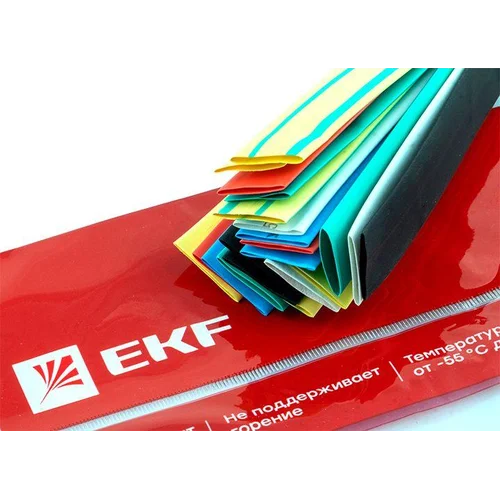 Набор трубок термоусадочных ТУТ нг тонкостен. 10/5 (7 цветов по 3шт 100мм) EKF tut-n-10