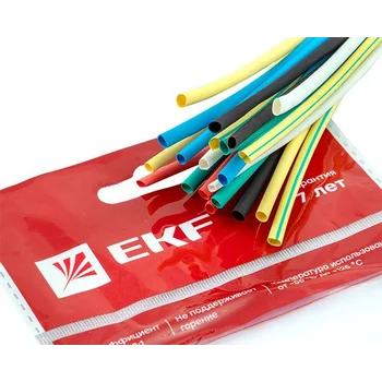 Набор трубок термоусадочных ТУТ нг тонкостен. 2/1 (7 цветов по 3шт 100мм) EKF tut-n-2