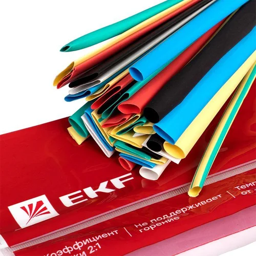 Набор трубок термоусадочных ТУТ 4/2; 6/3; 8/4; 10/5; 12/6 (7 цветов по 5шт 100мм) PROxima EKF tut-n-