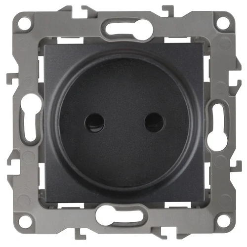 Розетка 1-м СП Эра12 12-2105-05 16А IP20 16AX 250В 2P механизм антрацит Эра Б0018258