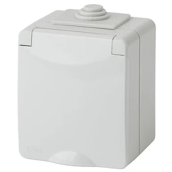 Розетка 1-м ОП Эра Эксперт 11-2601-03 16А IP65 250В 2P+E сер. Эра Б0035988